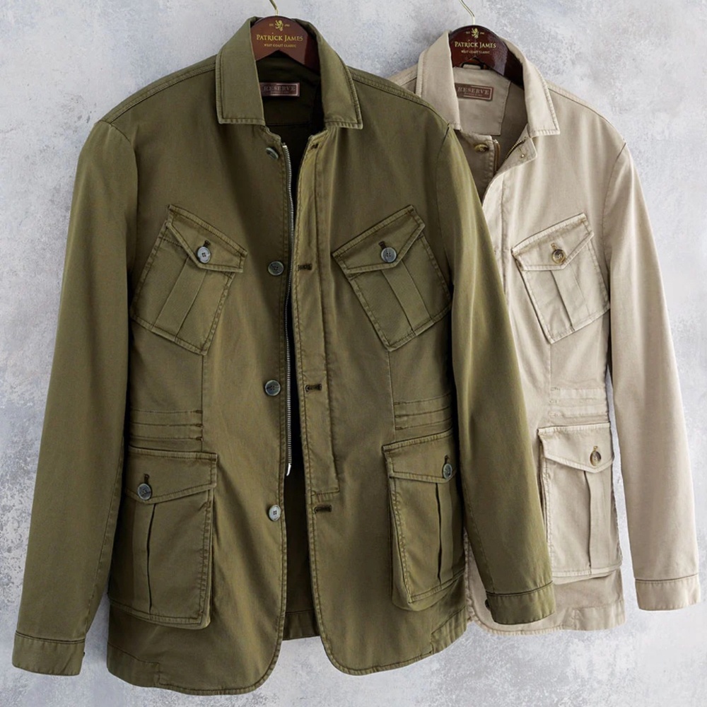 OLD MONEY HERITAGE UTILITY PATRICK JAMES RESERVE PARKSTONE OLIVE FIELD JACKET